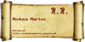 Moduna Martos névjegykártya